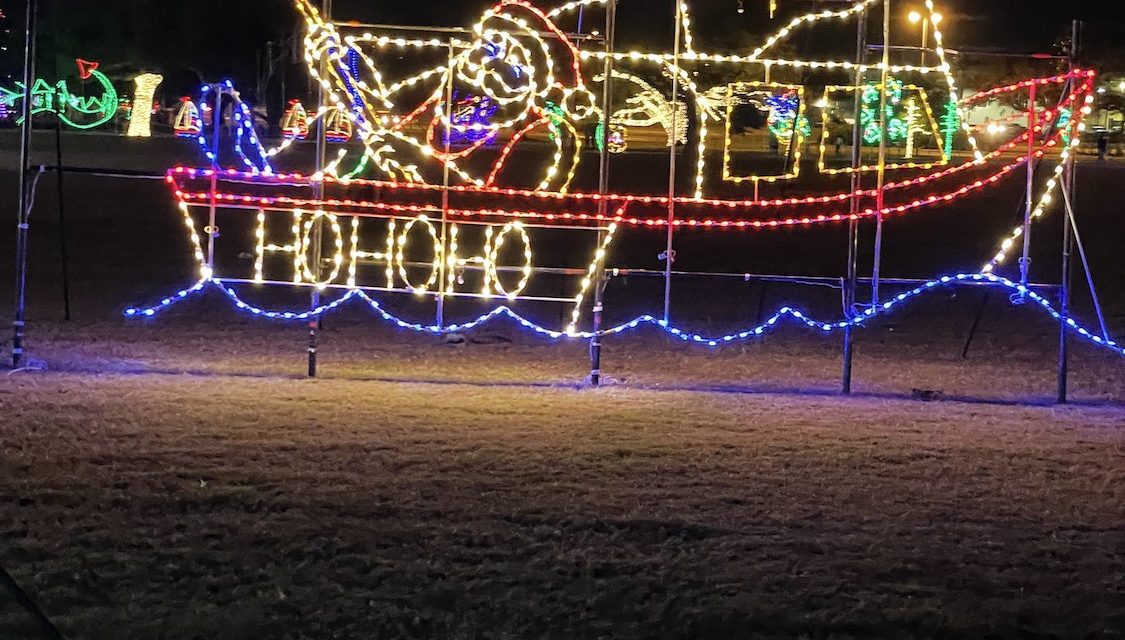 Christmas lights on the coast, family fun