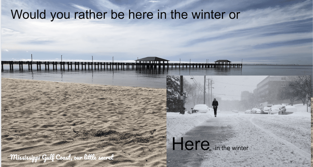 Snowbirds love the Mississippi Gulf Coast in Winter