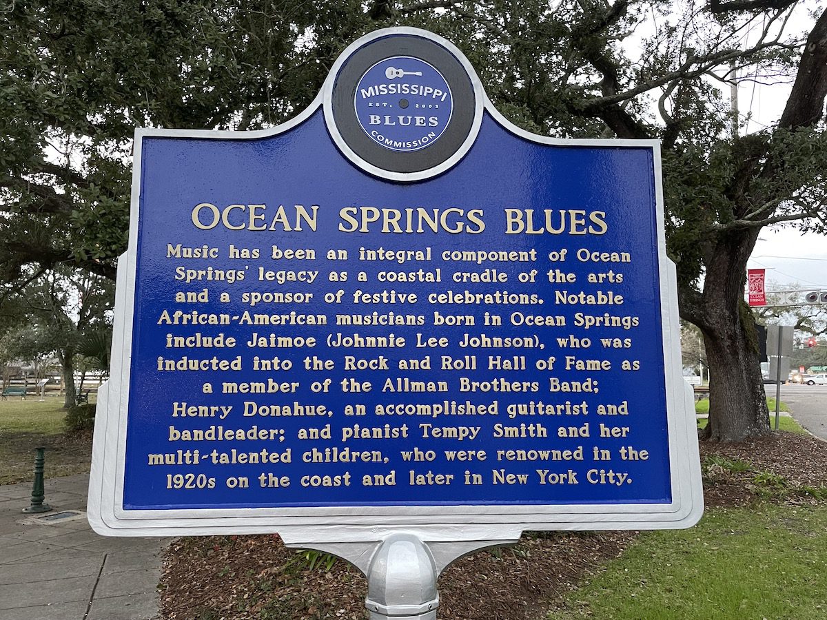 Ocean Springs Blues sign