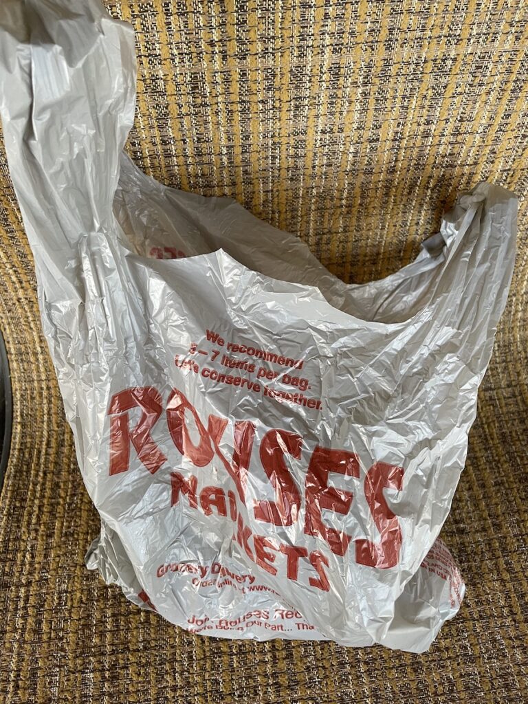 Plastic shopping bag endangered species