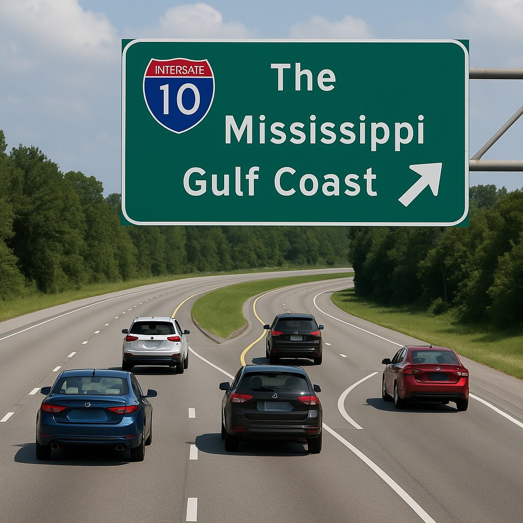 off ramp I10 to the mississippi gulf coast