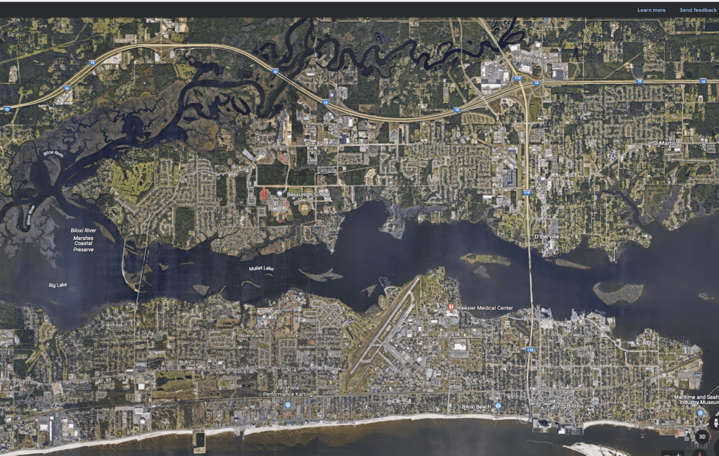 Map of Biloxi South of I10