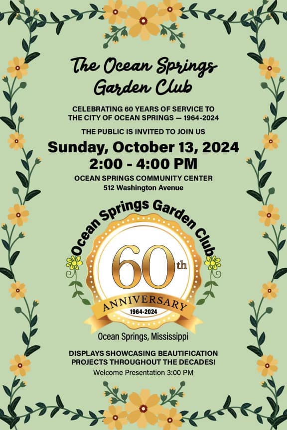 Ocean Springs 60th anniversary flyer