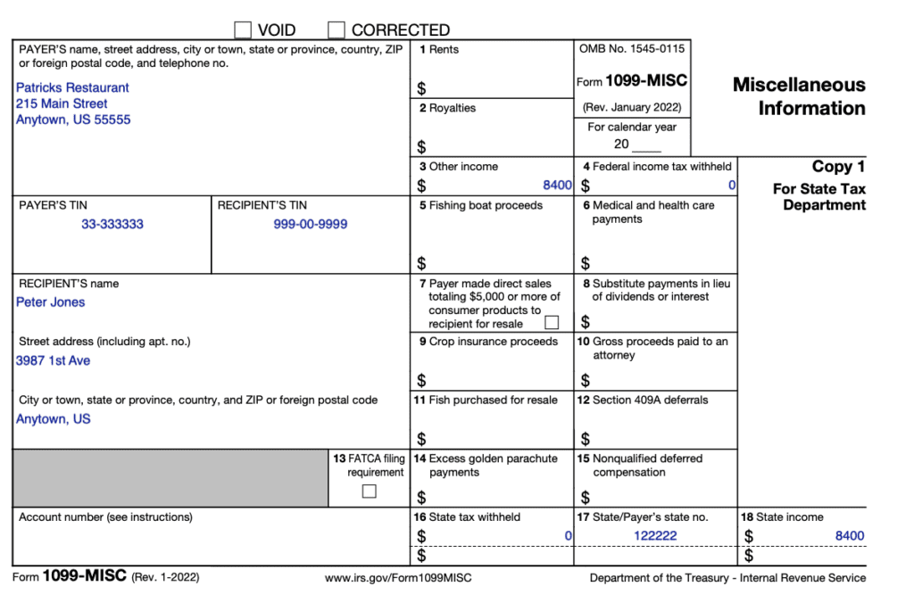1099 misc form handymen

