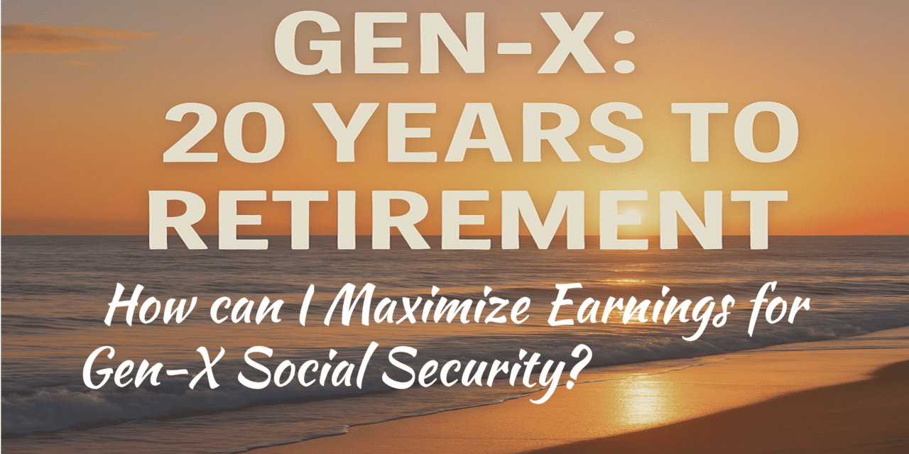 How can I maximize earnings for Gen-X Social Security