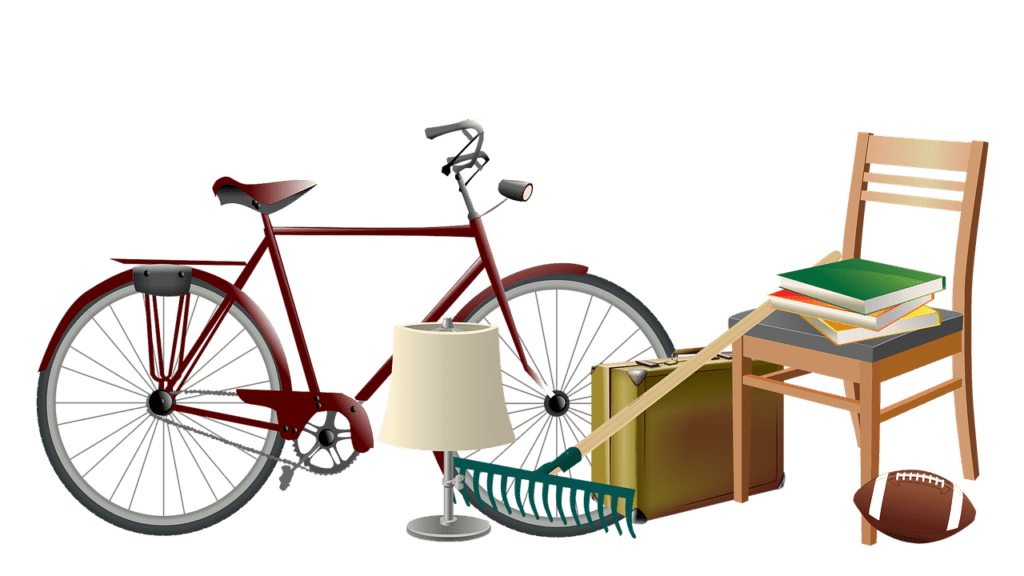 garage sale of stuff