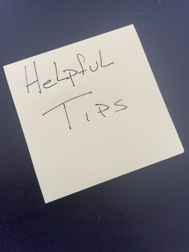 helpful tips