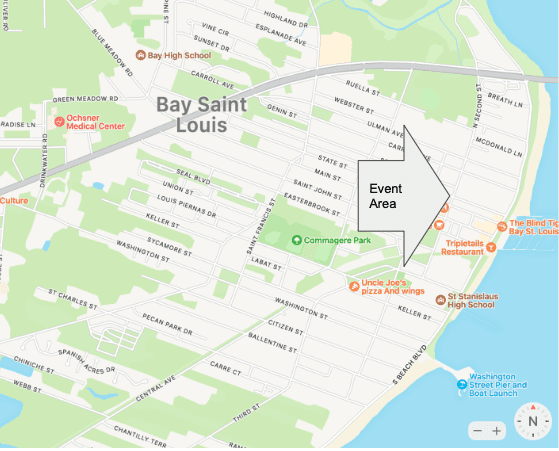 Map of Bay St. Louis