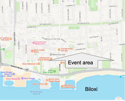 Map of Biloxi