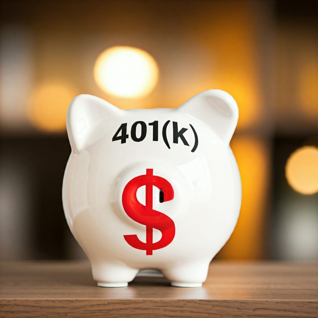 piggy bank 401(k) retirement