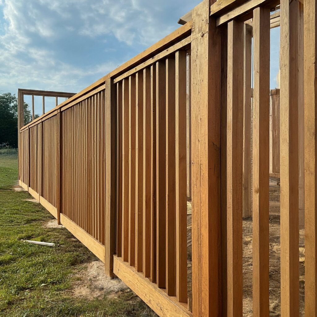 Fence under construction