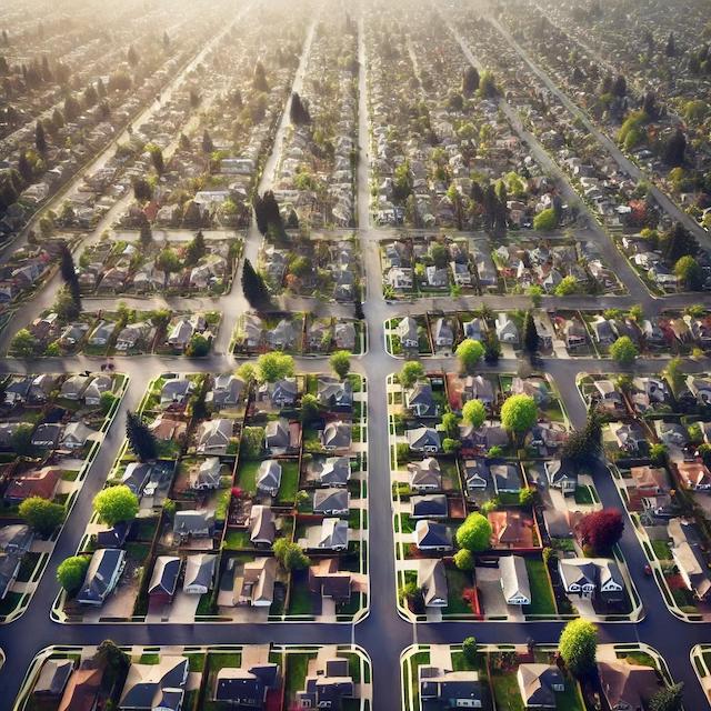 view of many homes there is no housing market in the United States