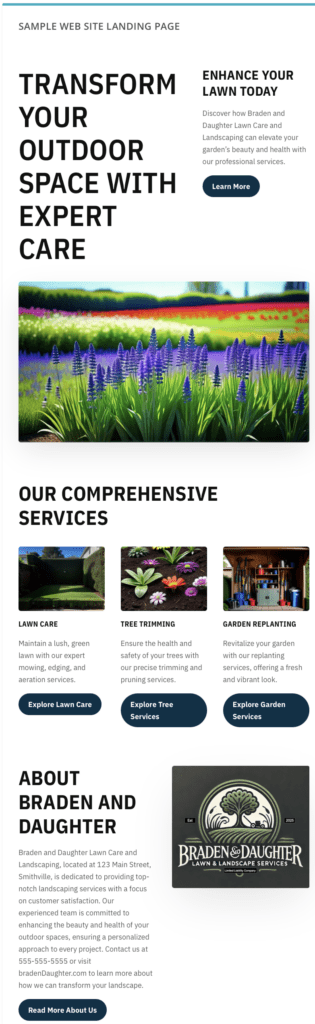 best marketing ideas retirecoast created sample website for example Braden and Daughter