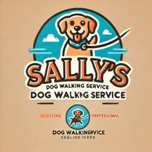 sample logo for sallys dog walking service