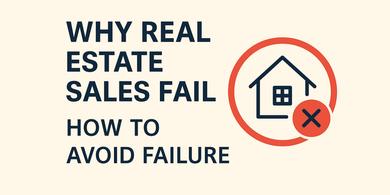Why Real Estate Sales Fail: How to Avoid Failure