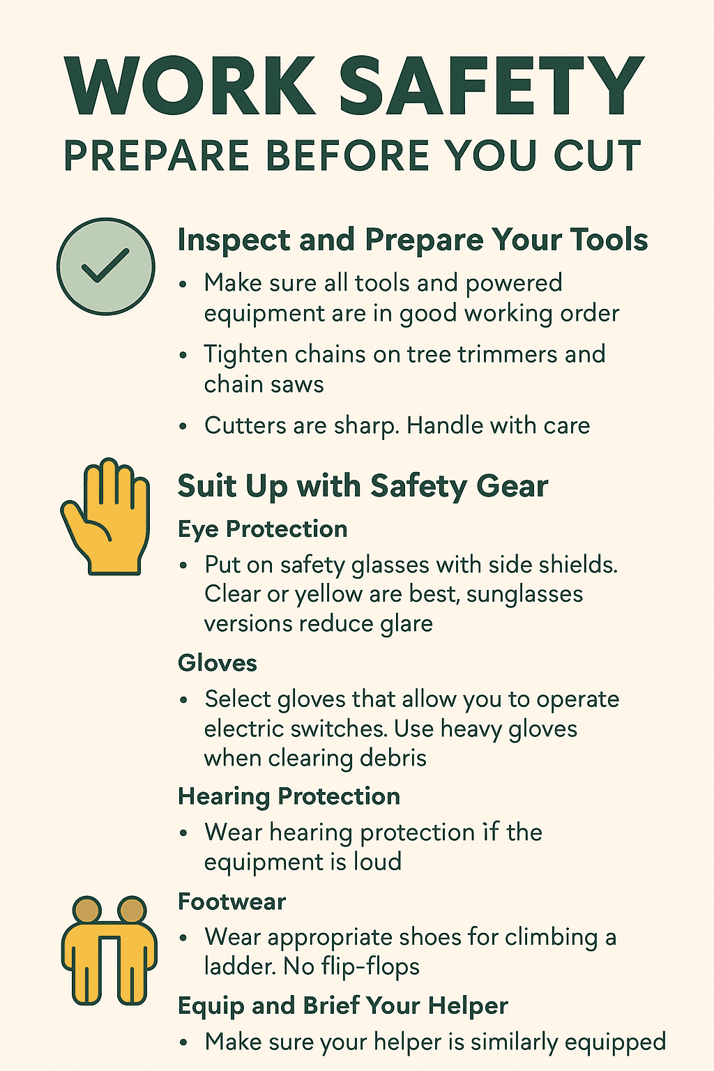 infographic cutting trees safely