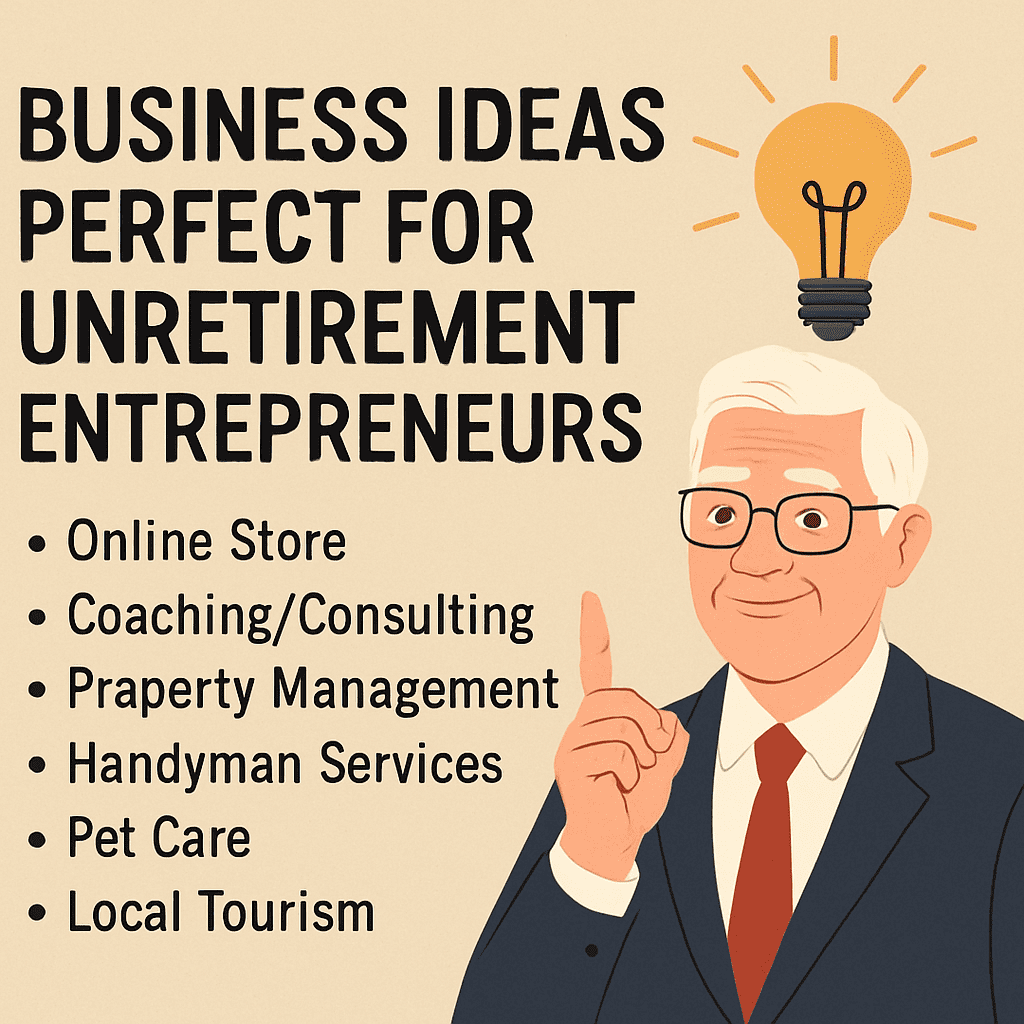 infographic business ideas perfect for unretired