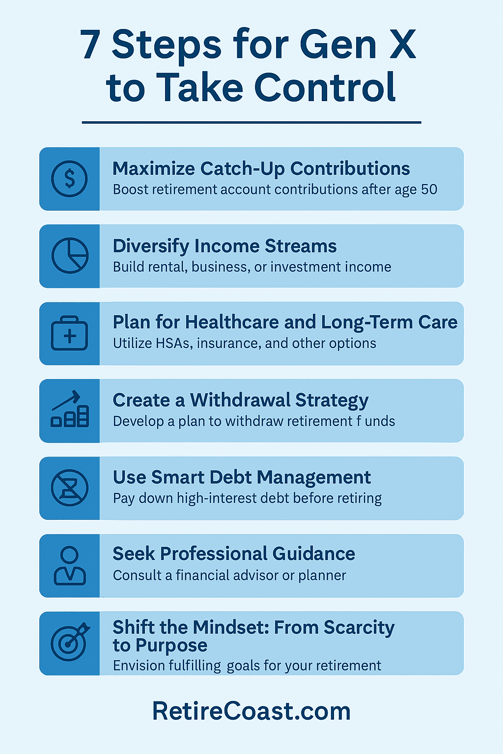 infographic 7 steps for gen x to take control