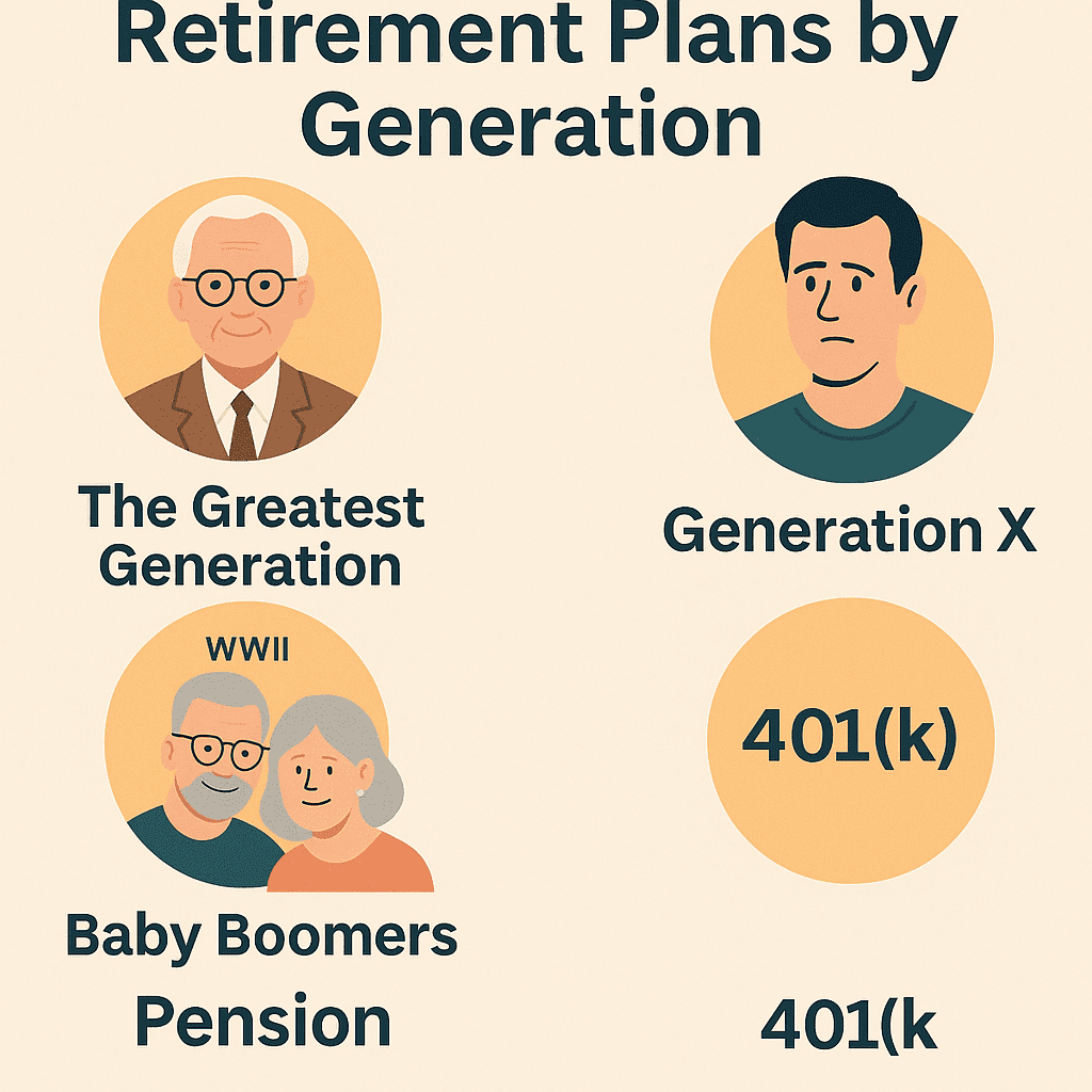 infographic generations and retirement