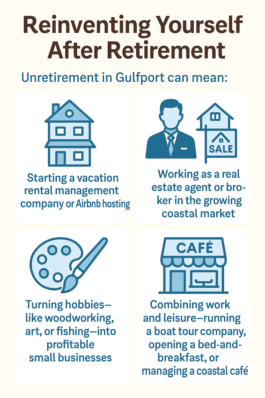 unretirement in Gulfport can mean infographic