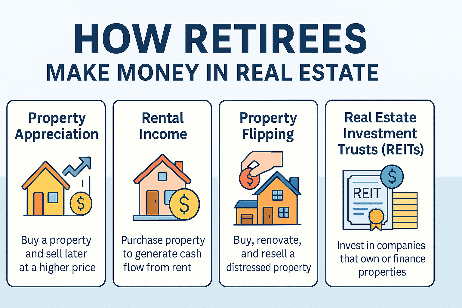 infographic how retirees make money in real estate 