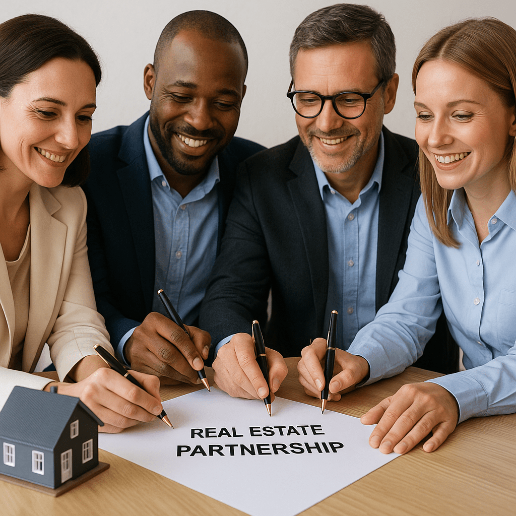 Investors forming a real estate investment partnership