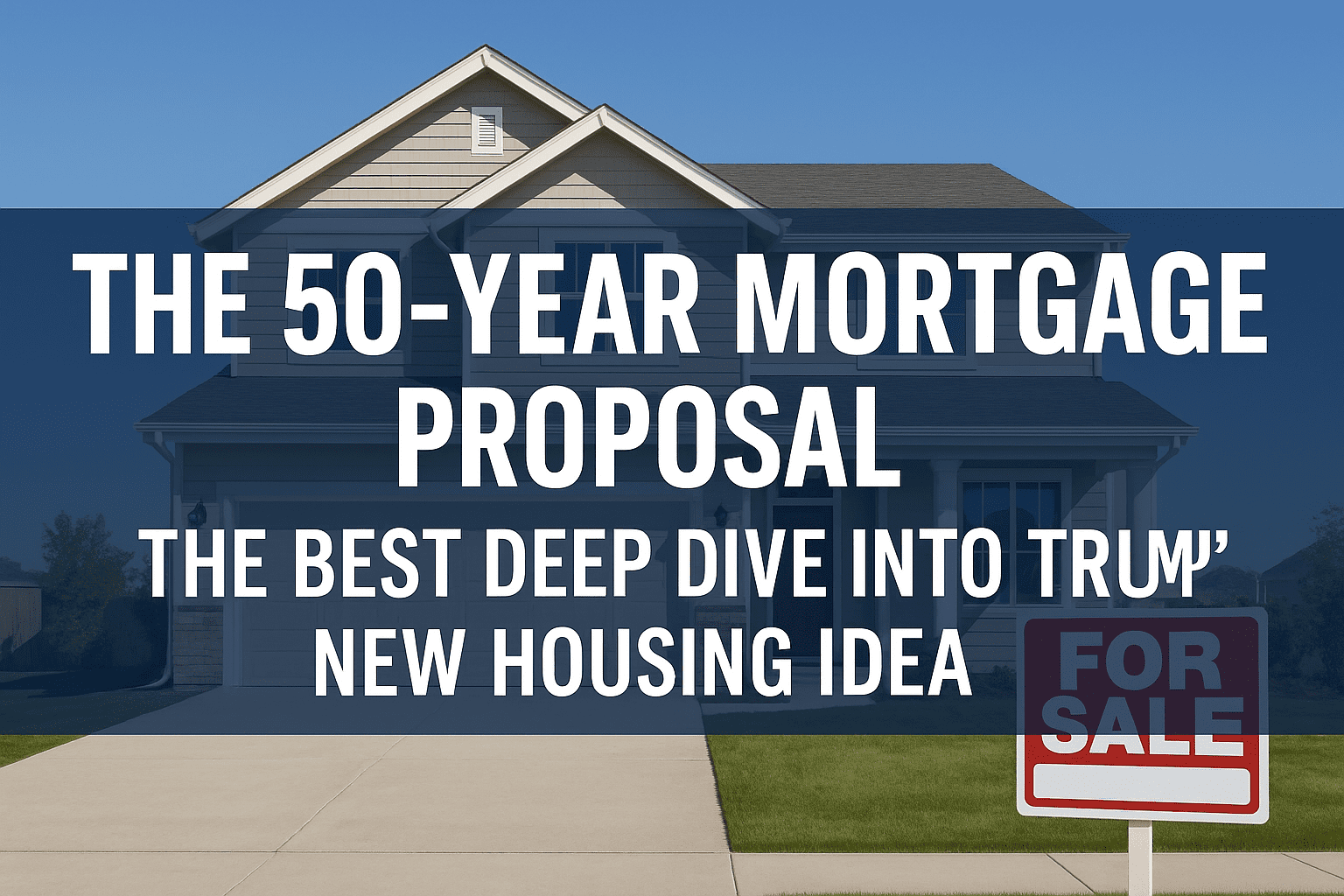 The 50-Year Mortgage Proposal: The Best Deep Dive Into Trump’s New Housing Idea