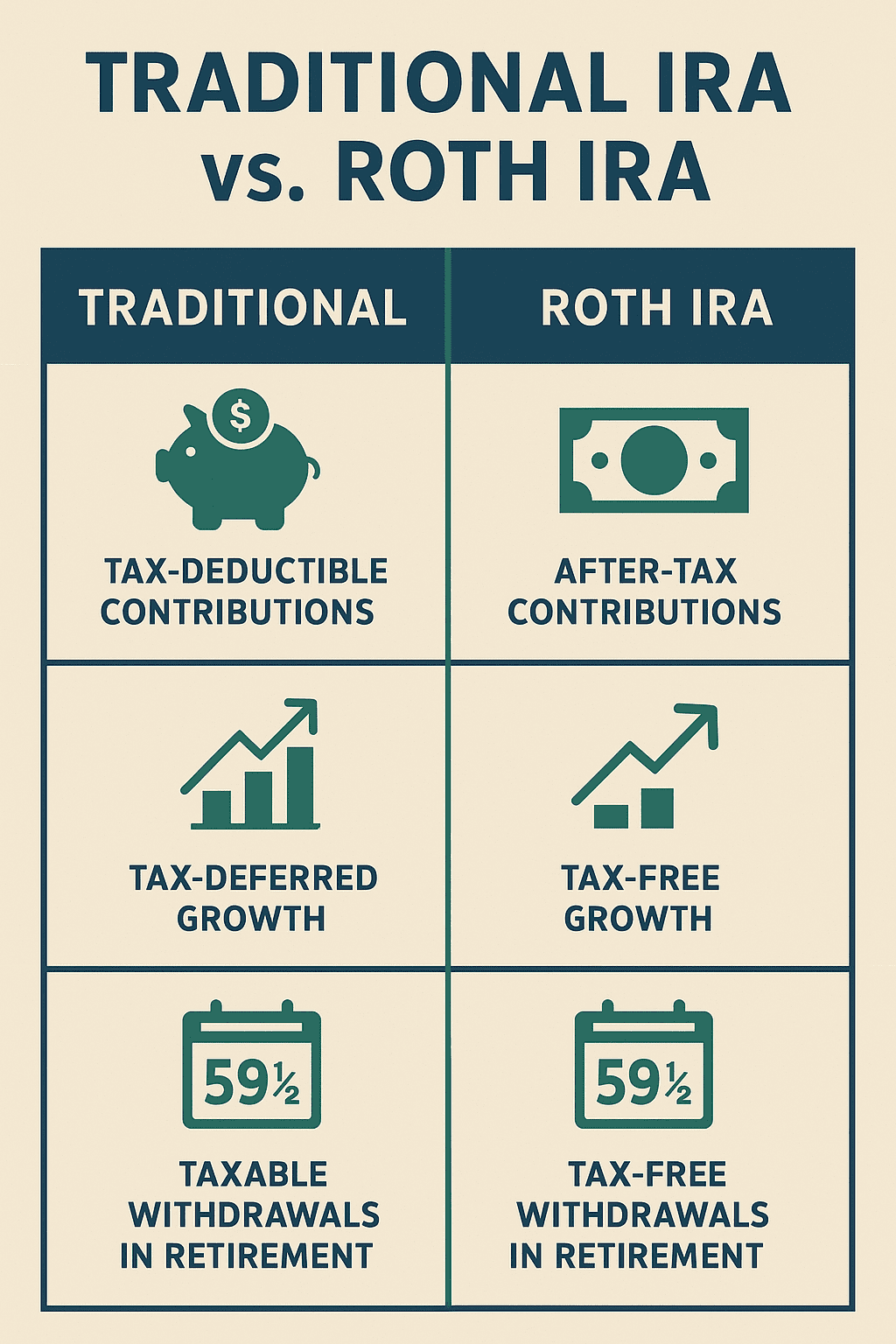infographic explaining the difference between a traditional and Roth IRA these tools can fix your retirement gaps