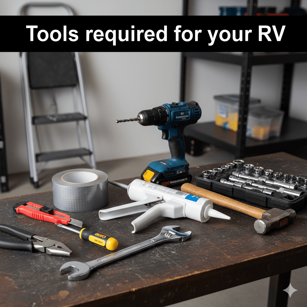 image of various tools required for an RV