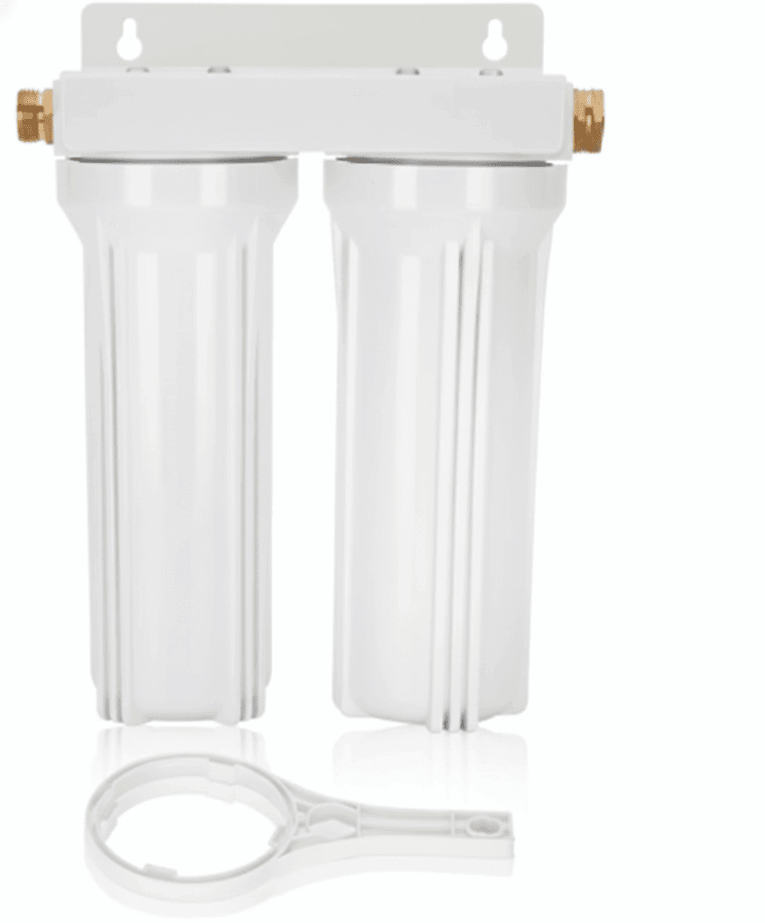 Two stage water filtration system