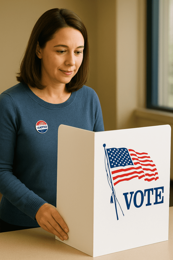 Jennifer is voting after relocating