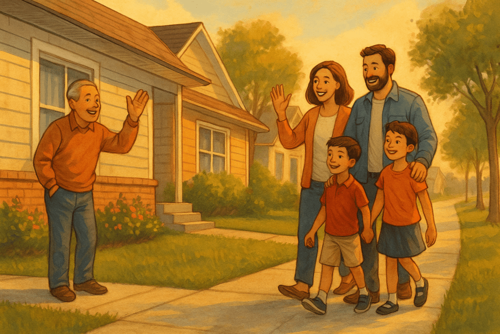 friendly neighbor after relocating