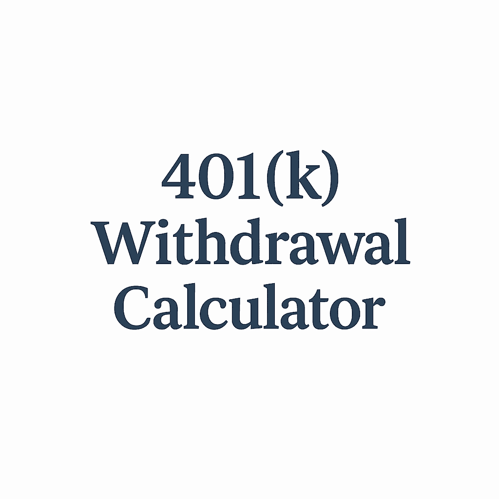 401(k) withdrawal calculator graphic illustrating retirement tax and penalty planning
