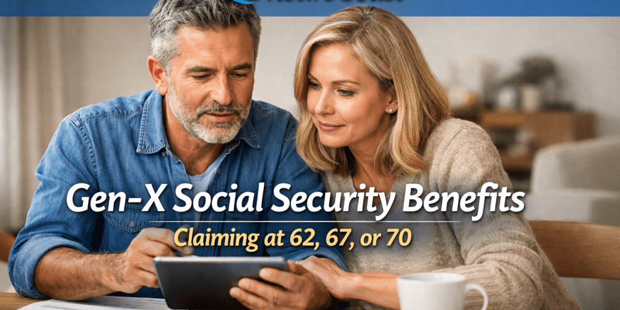 Gen-X Social Security Benefits and Claiming Decisions at 62, 67, and 70