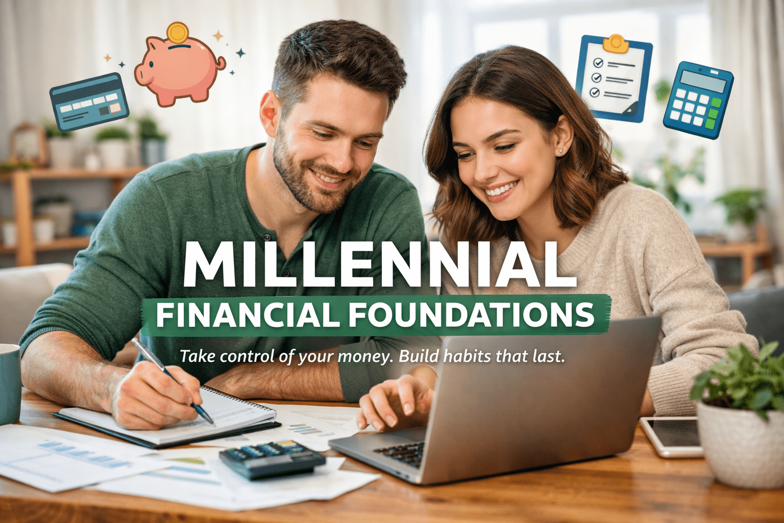 Millennial Financial Foundations featured image showing summary of financial steps