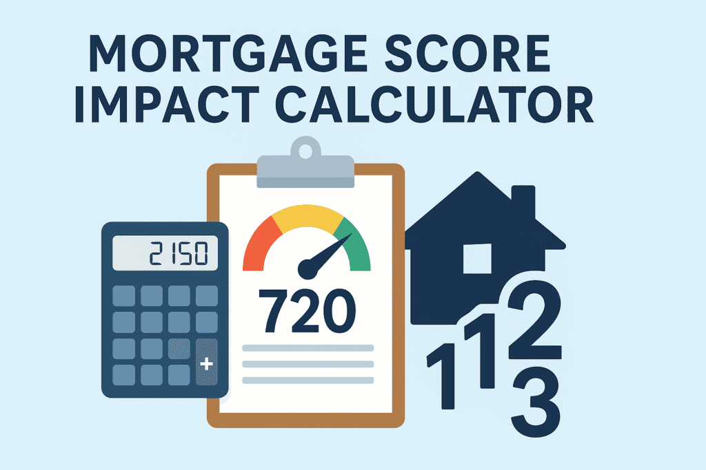 Mortgage score impact calculator illustrating how credit scores affect home loan payments and interest rates