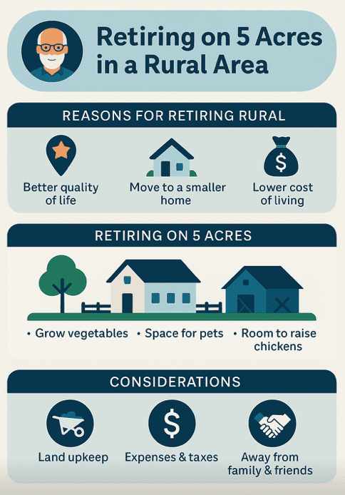 farming after retirement infographic retiring on five acres