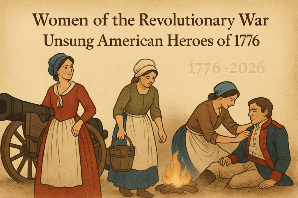 infographic showing women of the American Revolution 1776