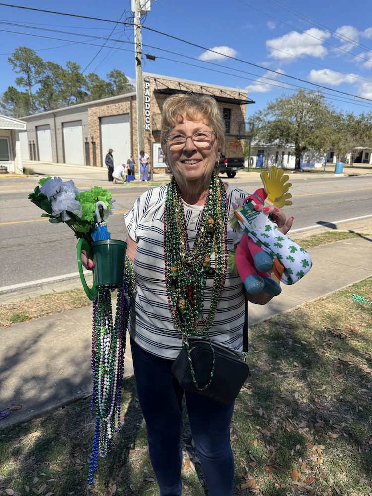 St Patricks Day parade throws beads and toys Ocean Springs Mississippi