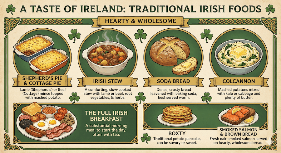 infographic a taste of Ireland traditional Irish foods