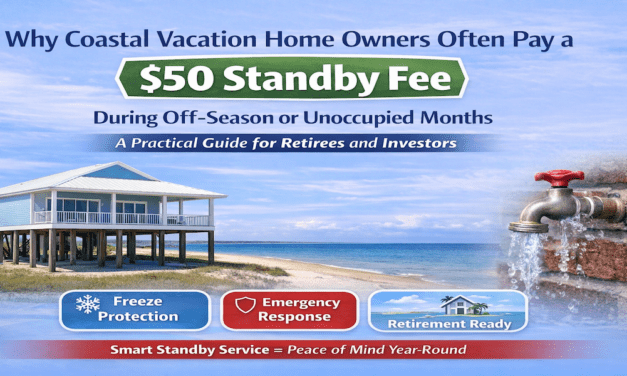 Why Coastal Vacation Home Owners Often Pay a Standby Fee During Off-Season or Unoccupied Months – A Practical Guide for Retirees and Investors