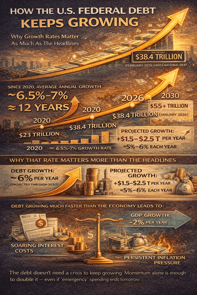 infographic the U.S. federal debt keeps growing