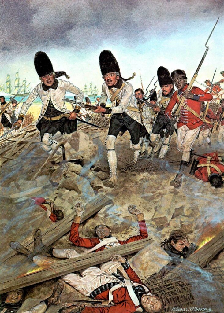image of Spanish fighting English