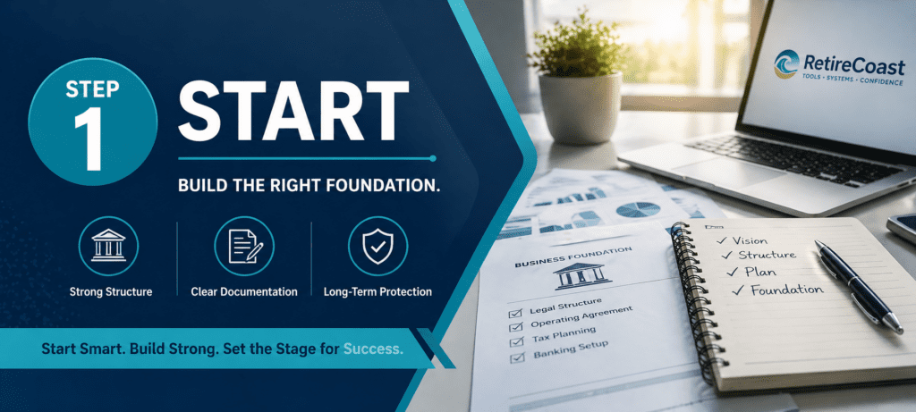 Business membership step 1 start showing business formation planning and ownership structure decisions