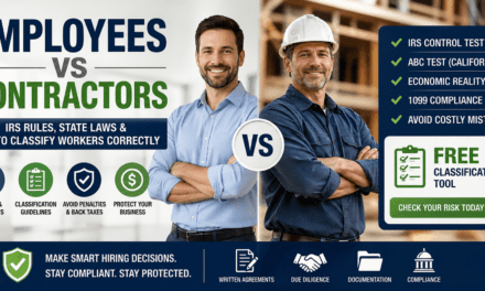 Employees vs Contractors: IRS Rules, State Laws, and How to Classify Workers Correctly