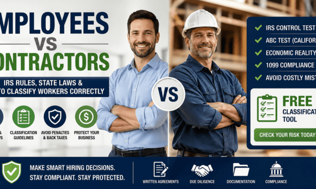 Employees vs Contractors: IRS Rules, State Laws, and How to Classify Workers Correctly