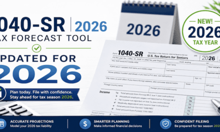 Form 1040-SR 2026 Tax Forecast Tool: Estimate Taxes Owed and Plan Ahead