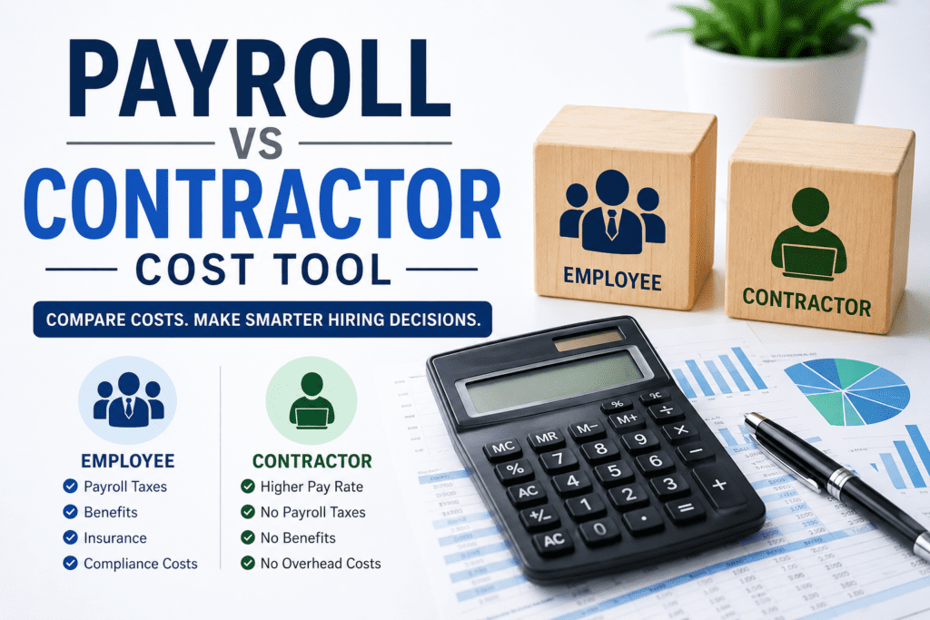 image payroll vs contractor cost tool