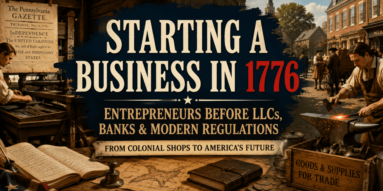 Starting a Business in 1776 vs Today