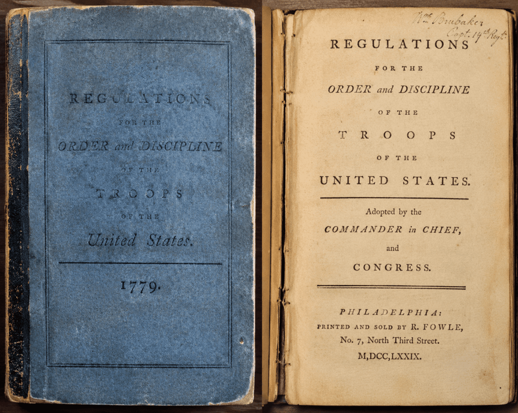 Image of Baron Von Steuben blue book